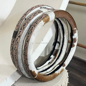 Nueva Funda Protectora para Volante de Cuero Genuino de Vaca, Estilo Western, Hecha a Mano, Accesorio Interior para Auto, Venta Directa de Fábrica - Product Image 5