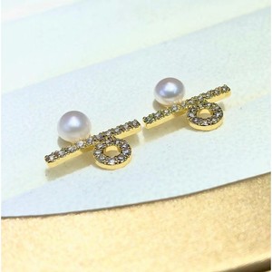 Magnifiques boucles d'oreilles à clous en perles d'eau douce 100% naturelles, style INS, perles Mantou, bijoux, nouvelle arrivée - Product Image 2