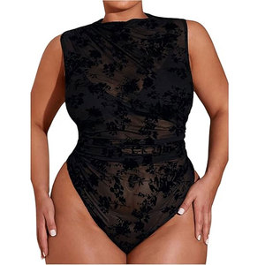 Solid Trader <b>Top</b> Quality Premium Grade Stretch <b>Mesh</b> Beautifully Crafted Slimming <b>Top</b> Elegant <b>Women</b> Body Suit - Product Image 5