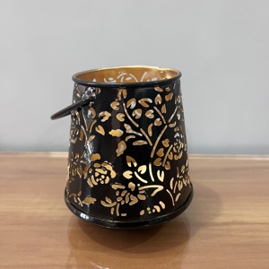 Artisan Design L666 Decorative Metal Candle <b>Holder</b> Lantern Hollow Floral Design <b>Tealight</b> <b>Holder</b> Home Decor - Product Image 1
