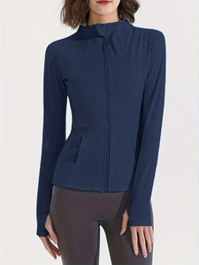 Women's Lightweight Zip-Up Sports <b>Jacket</b> Breathable Gym Coat for <b>Yoga</b> Outdoor Fitness Training for Runners and Athletes - Product Image 3