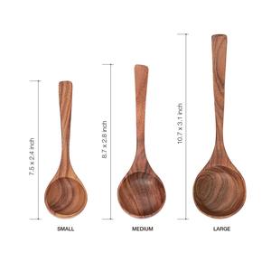 Cuchara de Madera Natural Hecha a Mano Ecológica para Cocinar, Servir Sopa, Arroz, Utensilio de Cocina Disponible al Mejor Precio del Mercado - Product Image 1