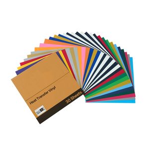Lot de 30 vinyles thermocollants de couleurs assorties, 12 x 12 pouces, faciles à découper, pour accessoires de bricolage - Product Image 3