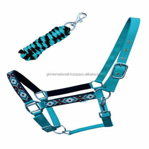 Cabestro de nailon elegante con incrustaciones de diseño personalizado con cuentas, caballo Halter colorido con cuentas en mazorca completa sobre el tamaño al mejor precio - Product Image 4