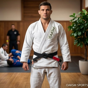 Kimono de Jiu Jitsu Personalizado, Material de Tejido Perlado, Kimono Brasileño de Jiu Jitsu con Parches Bordados, Todos los Colores, Negro y Blanco - Product Image 2