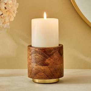 Porte-bougies cylindriques en bois, écologiques, faits à la main, résistants à la chaleur, durables, pour la maison, Noël, la Saint-Valentin, anniversaire - Product Image 4