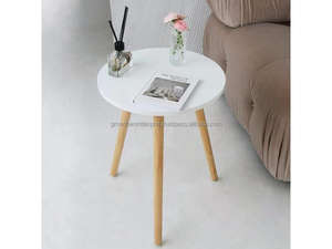 Table de chevet industrielle moderne pour chambre à coucher, salon, petite table basse, table d'appoint compacte, mobilier de maison - Product Image 2