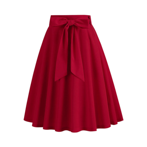 Jupe longue plissée taille haute en mousseline pour femme, légère et fluide, tendance - Product Image 5