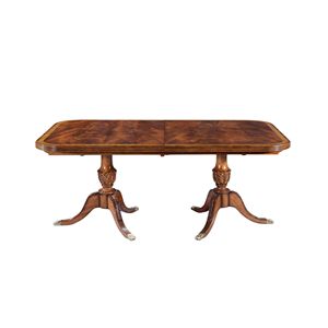 Mesa de Comedor con Dos Pedestales en Caoba - Product Image 1