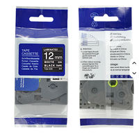 Ruban adhésif blanc sur noir TZ-335 12 mm pour imprimante automatique USB Brother P-touch