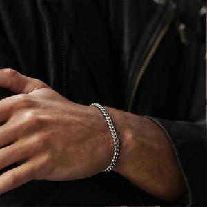 Bracelet Classique 5mm 7mm 9mm Chaîne Maille Cubaine Miami Épaisse en Acier Inoxydable 316 Plaqué Or 18 carats pour <span class=keywords><strong>Homme</strong></span>, Bracelet Chaîne Curb - Product Image 5