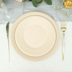 Durable Bamboo <b>Disposable</b> <b>Plate</b> Round Shape Food Grade <b>Plate</b> For Commercial Food Packaging - Product Image 6