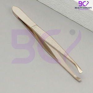 แหนบถอนขนคิ้วสีโรสโกลด์ ดีไซน์ใหม่ปี 2026 หรูหราสีดำด้าน ปลายเฉียง สำหรับถอนขนอย่างมืออาชีพ ระดับซาลอน อุปกรณ์เสริมความงาม - Product Image 2