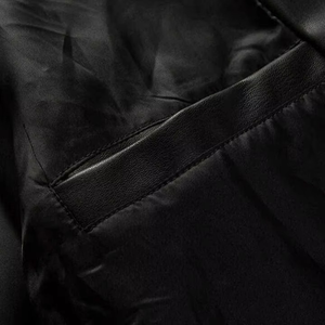 Veste en cuir véritable personnalisable, imperméable, style streetwear, pour hommes, commande en gros OEM, cuir de mouton, haute qualité, mode motard - Product Image 5