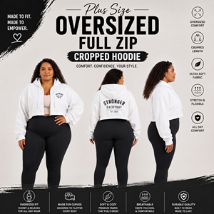Plus Size Zipper Hoodie Women Long Sleeve <b>Crop</b> Hooded Sweatshirt French Terry Winter Wear <b>Crop</b> Hooded <b>Jacket</b> <b>Ladies</b> Zip-up Hood - Product Image 4