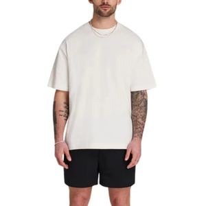 Camiseta de Hombre con Hombros Caídos, Manga Corta, Ropa de Verano, Corte Regular, Nueva Llegada - Product Image 5