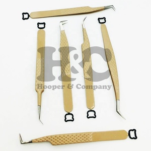 สินค้ามาใหม่ คีมคีบปลายแหลมป้องกันแม่เหล็ก Hooper Company รุ่น HAC-T0447 ทำจากสแตนเลส ขนาด 10 มม. ด้ามจับลายพีชแบร์ รับผลิตแบบ OEM ODM สำหรับต่อขนตา - Product Image 2