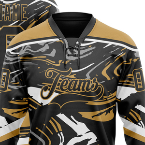 Sublimation Hockey Jersey Team Shirt 100% Polyester Casual Long Sleeve Sportswear Pullover Top With <b>Custom</b> Design For Team Wear - Product Image 3
