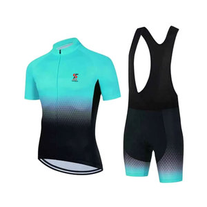 Ensemble maillot et short de cyclisme pour adultes, dernière conception, écologique, respirant, séchage rapide, coupe-vent, manches courtes - Product Image 1