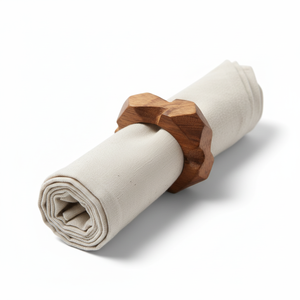 Anillo para Servilletas de Madera Tallado a Mano, Acabado Natural Trenzado, Decoración de Mesa Moderna y Rústica, Decoración para Bodas, Cenas y Hogar - Product Image 2