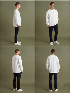 T-shirt décontracté à manches longues pour homme, coupe ample, en coton, col rond, séchage rapide, idéal pour le jogging et l'exercice - Product Image 6