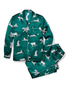 sleepwear silk satin custom sublimation print mens <b>pajamas</b> sleepwear <b>suit</b> set solid color classical sleepwear autumn winter - Product Image 2