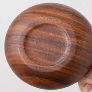 Bol de service en bois classique fait main, en bois naturel, pour fêtes, cuisine, salle à manger, décoration, salade de fruits, collations, bol décoratif pour la maison - Product Image 5