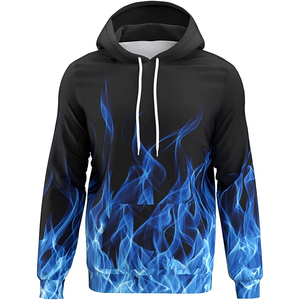 Sweat à capuche imprimé par sublimation motif loup pour homme, pull unisexe personnalisé en polyester 3D, sweat à capuche loup imprimé par sublimation - Product Image 4