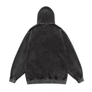 High Quality Acid Wash Hoodie with <b>Drop</b> Shoulder Multi-Pockets Custom Logo Screen Printed Casual Fleece Design Basics Hoodies - Product Image 2