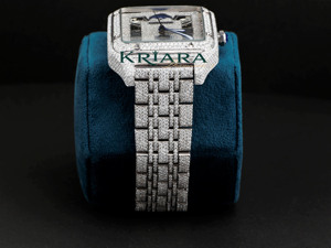 Montre de luxe en acier inoxydable Mossinate avec diamants, élégante et confortable pour les personnes actives - Product Image 5