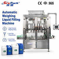 Machine de remplissage automatique de liquides chimiques 5L-25L, machine de remplissage pondéral pour fûts de grande capacité pour engrais liquides