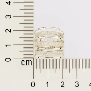 Anillo de Eternidad Geométrico Moderno con Micro Pavé de Circonita Cúbica, Chapado en Plata 925, Joyería Unisex para Uso Diario - Product Image 3