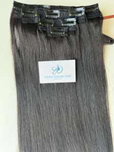 วิกต่อผมแท้แบบคลิปต่อผมมนุษย์ยาว6-32 "สีดำ - Product Image 4