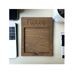 Wood Sticky Note <b>Pad</b> Holder Desktop Accessories Wood Sticky Notes Holder Wooden Note <b>Pad</b> Index Cards Holder - Product Image 3