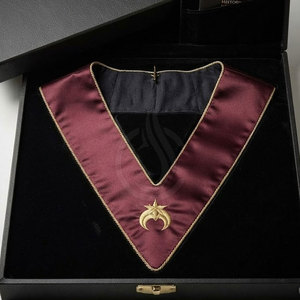 Nouvel Arrivage Collier Maçonnique en Soie Léger au Design Simple Personnalisable pour Tenues Formelles, Cérémonies, Événements, Réunions et Jours Spéciaux - Product Image 4
