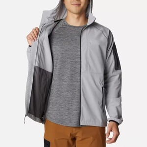 Veste softshell unisexe grande taille, imperméable, respirante, séchage rapide, 100% polyester, hiver, décontractée, à capuche, coupe-vent, pour l'extérieur - Product Image 5