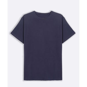 T-shirt homme bleu marine foncé uni, coupe classique, manches courtes, col rond, basique - Product Image 5