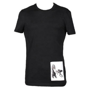 Smart Men's Short Sleeve O-Neck Cotton T-Shirt Regular Fit Casual Letter Print Front <b>Logo</b> Jersey Knitted Breathable White - Product Image 4