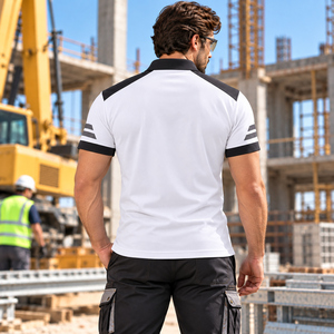 Polo de travail pour hommes, personnalisable avec logo, manches courtes, séchage rapide, respirant, confortable, uniforme d'équipe d'entreprise - Product Image 3
