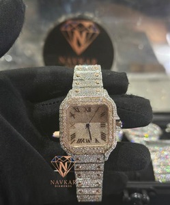 Reloj de Lujo Automático con Incrustaciones de Plata de Ley 925 y Piedras de Moissanita VVS, Estilo Hip Hop, Disponible a Buen Precio - Product Image 3
