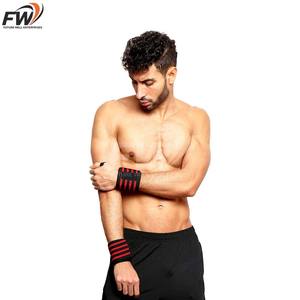 Bandes de poignet de haute qualité personnalisées, en nylon élastique, pour la musculation et les sports de gym, avec protection de la paume tendance. - Product Image 5