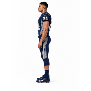 Ensemble d'uniformes de football américain style professionnel en polyester et élasthanne, personnalisable OEM avec étiquette personnalisée, pantalon de football, tenue d'équipe en taille 5XL - Product Image 3