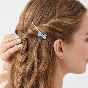 Pinza para el pelo de metal esmaltado personalizada con nombre y logotipo, recuerdo de boda, pinza con logotipo de marca personalizado, venta al por mayor de artículos promocionales - Product Image 5