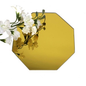 Square <b>Mirrored</b> Storage Tray With Pink Flowers Decorative <b>Table</b> Top Use Glass Finish Gold Toned Surface - Product Image 6