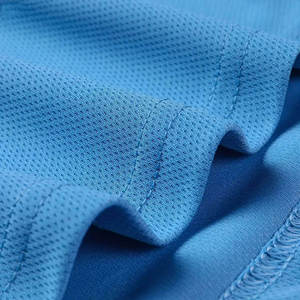 Unisex Breathable Mesh Shirt Solid Blue All Seasons Sports <b>Top</b> 100% Polyester - Product Image 6