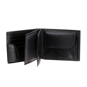 กระเป๋าสตางค์หนังสำหรับผู้ชาย พร้อมช่องใส่บัตร RFID ช่องใส่เหรียญ ที่หนีบเงิน ซับในโพลีเอสเตอร์ พร้อมขายส่ง ขายออนไลน์ - Product Image 2