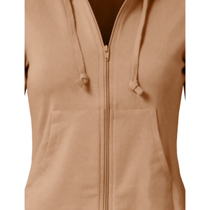 Conjunto deportivo con capucha para mujer, sudadera con cremallera y pantalones largos, conjunto informal de 2 piezas - Product Image 4