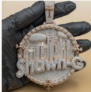 Pendentif IcShawn-G Iced Out avec 777 diamants Moissanite, bijou de luxe, vente en gros - Product Image 6