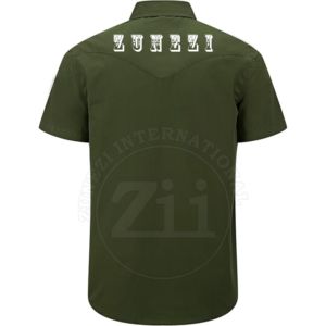 ชุดทำงานทนไฟระบายอากาศได้ดีสำหรับงานอุตสาหกรรม เสื้อเชิ้ตแขนสั้นแบบติดกระดุมมุกสำหรับช่างเชื่อม - Product Image 2