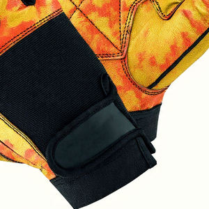 Gants d'haltérophilie imprimés pour entraînement, gants de fitness demi-doigts avec support de poignet, antidérapants en cuir, par sublimation - Product Image 4